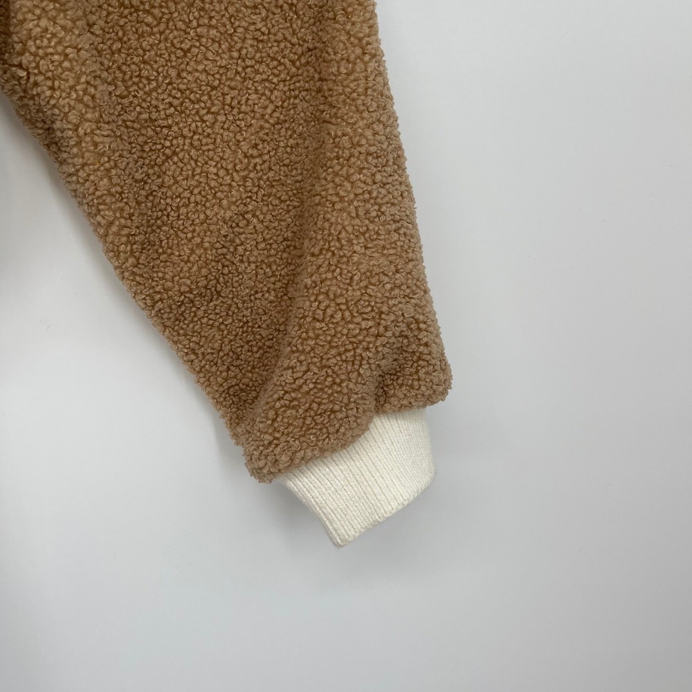 Dolan Left Coast Collection Pullover Sherpa Knit Half Zip Sweater Size L Cozy - Picture 3 of 6